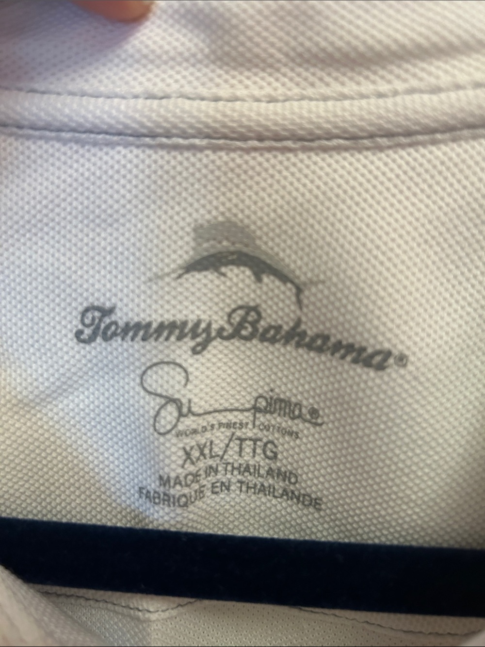 Tommy Bahama White Polo Shirt - Picture 3 of 5